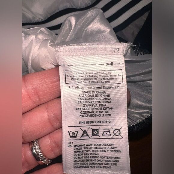 Adidas Originals London Clear Sweat Top S19964 Sheer Nylon Mesh Pullover White L - Picture 6 of 10